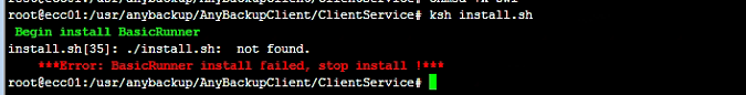 AnyBackup-AnyBackup 7.0 安装 AIX 客户端时提示：“Error_BasicRunner install failed,stop ins